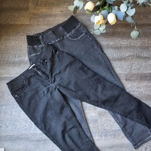 Lysse Plus 2X High Rise Dark Blue Stretch Knit Denim Skinny Jeans